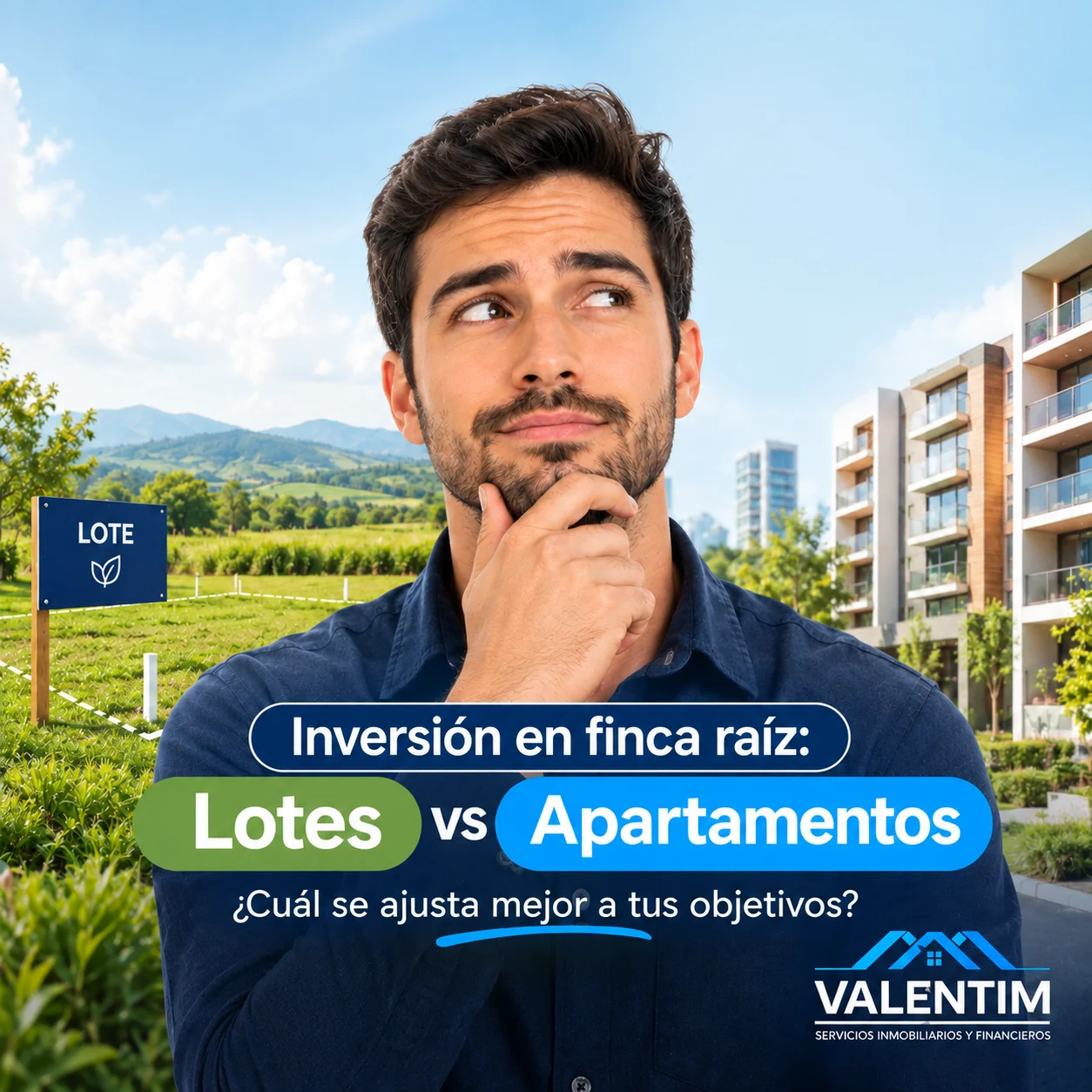 Inversión en finca raíz: lotes vs apartamentos, qué rinde más